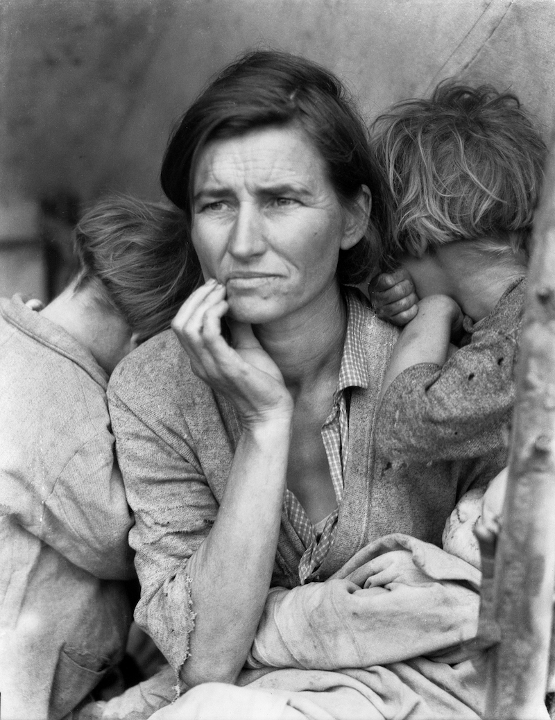 Migrant Mother, Nipomo, California, 1936, Dorothea Lange
© The Dorothea Lange Collection, the Oakland Museum of California, City of Oakland. Gift of Paul S. Taylor